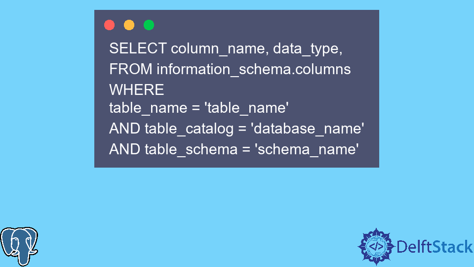 Get All The Column Names In Postgresql